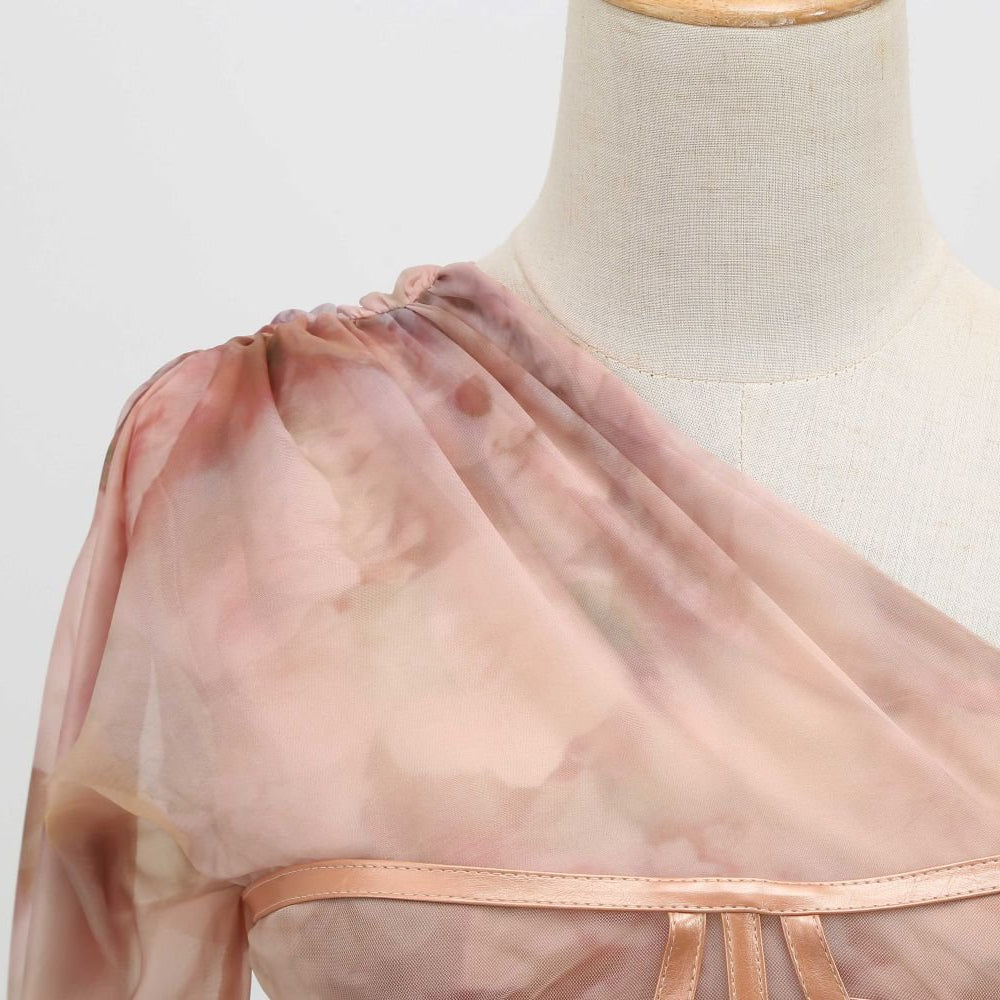 Feestjurk voor dames met korset en sleep op de rug - Elsa