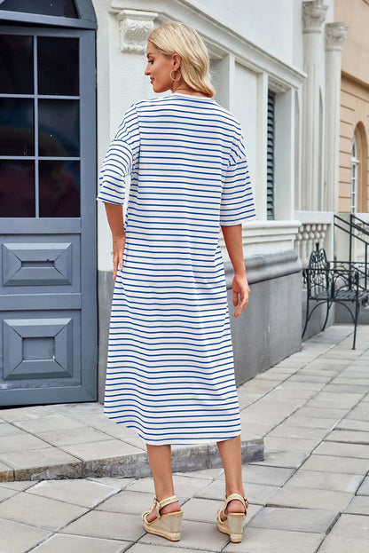 Lorena - Casual zomerjurk met strepen voor dames