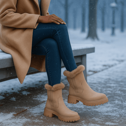 Dameslaarzen met suède-effect - Serelinne