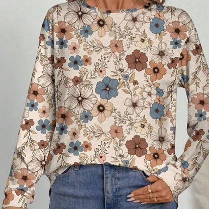 Casual blouse met bloemenprint en lange mouwen - Lorine