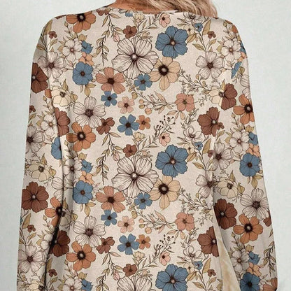 Casual blouse met bloemenprint en lange mouwen - Lorine