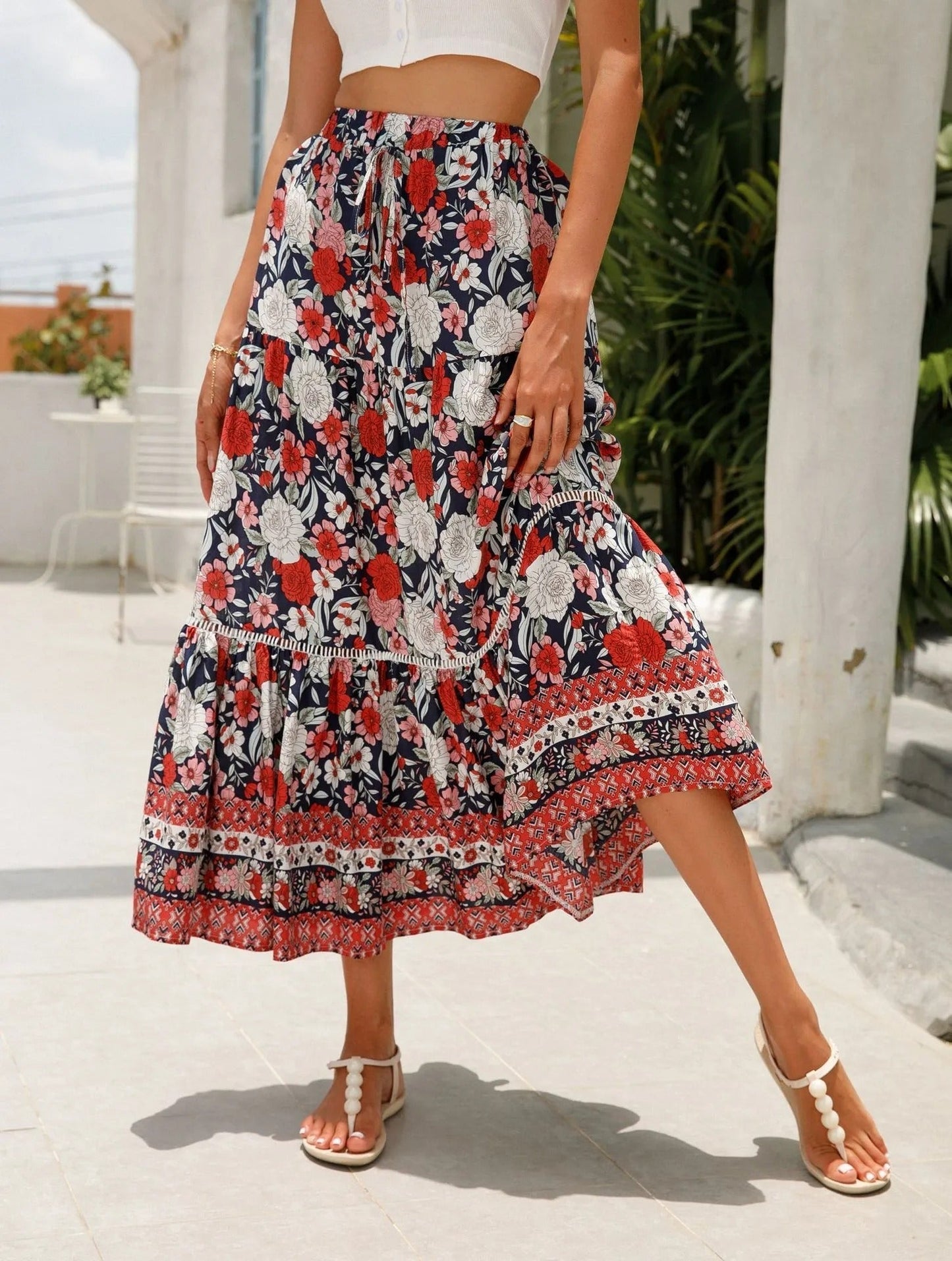 Damesrok bohemian bloemenprint - Vianey
