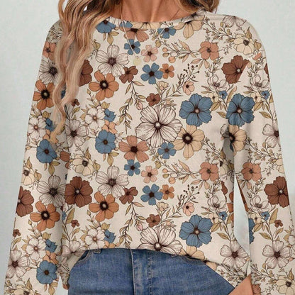 Casual blouse met bloemenprint en lange mouwen - Lorine