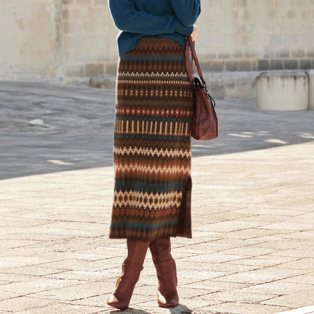 Dames midirok met print - Malvien