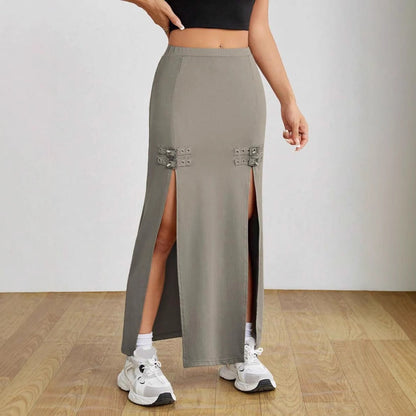 Lange damesrok met zijsplitten urban style - Victoria