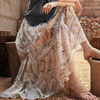 Damesrok bohemian bloemenprint - Mireille