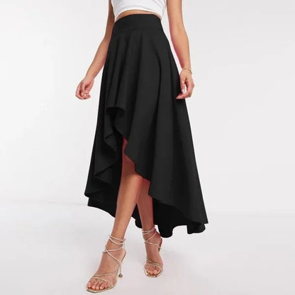 Asymmetrische damesrok met hoge taille - Tamara