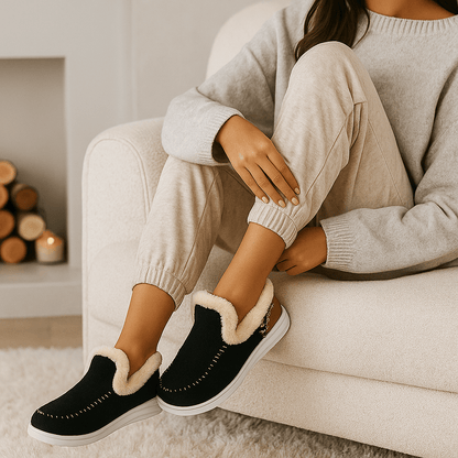 Damesslippers met pluche-effect - Mery