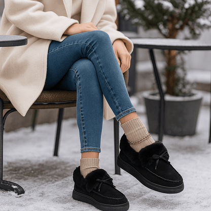 Damesschoenen met pluche-effect - Esmira