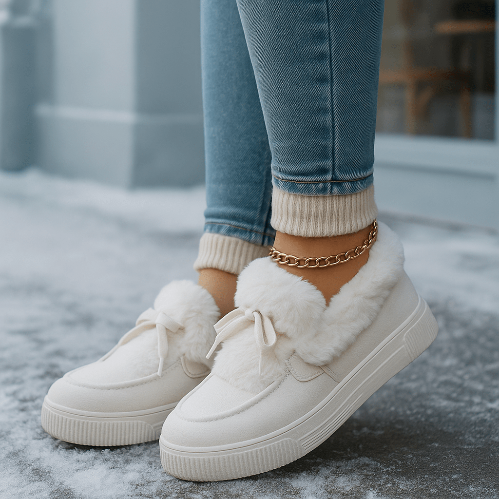 Damesschoenen met pluche-effect - Esmira