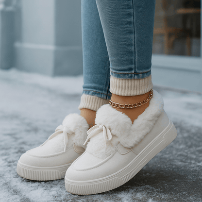 Damesschoenen met pluche-effect - Esmira