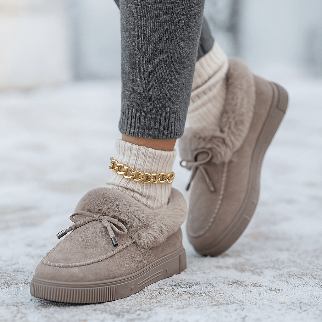 Damesschoenen met pluche-effect - Esmira